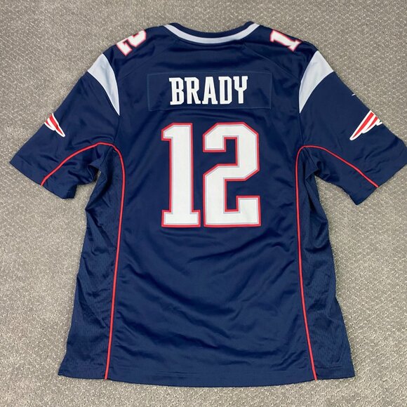 Tom Brady Jersey Men's Large Blue Nike On Field New England Patriots 472802-419 - Picture 4 of 10